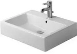 Duravit Vero Waschtisch 600 mm, mit &Uuml;berlauf mit 1 Hahnloch, geschliffen, wei&szlig; -