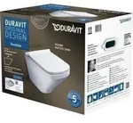 Duravit DuraStyle Wand-WC Set (WC 255109) Rimless (sp&uuml;lrandlos) - Wei&szlig;