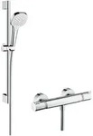 Hansgrohe Croma Select E Vario Combi Set 0,65m - Chrom/Wei&szlig;