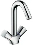 Hansgrohe 2-Griff Waschtischarmatur Logis ohne Ablaufgarnitur 71221000 - Chrom