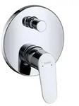 Hansgrohe Einhebel-Wannenmischer Unterputz Focus, mit Sicherungskombination - Chrom