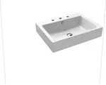 Kaldewei Puro Wand-Waschtisch 600 x 460 x 120mm, ohne Hahnloch - alpinwei&szlig;