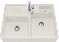 Villeroy & Boch 632391KR, Villeroy & Boch Sp&uuml;lstein Doppelbecken, mit Ablaufgarnitur