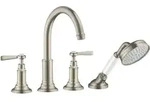Axor Montreux 4-Loch Wannenrandarmatur - brushed nickel
