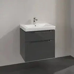Villeroy & Boch Subway 2.0 Waschtischunterschrank mit 2 Ausz&uuml;gen - Glossy Grey