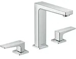 Hansgrohe Metropol 3-Loch Waschtischarmatur 160 mit Zungengriffen und