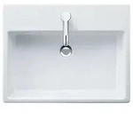 Duravit Vero Air Waschtisch geschliffen, 600 x 470mm, mit Hahnloch, ohne &Uuml;berlauf -
