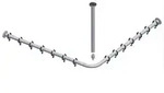 KEUCO Brausevorhangstange-Set Plan 14936010800 f&uuml;r Viereck-Dusche 800 x 800mm -
