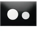 TECE TECEloop WC-Bet&auml;tigungsplatte f&uuml;r Zweimengentechnik, Glas schwarz 9240656 -