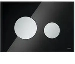 TECE TECEloop WC-Bet&auml;tigungsplatte f&uuml;r Zweimengentechnik, Glas schwarz 9240655 -