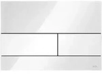 TECE TECEsquare WC Bet&auml;tigungsplatte Glas f&uuml;r Zweimengentechnik 9240800 - Wei&szlig;