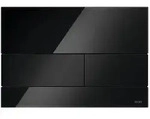 TECE TECEsquare WC Bet&auml;tigungsplatte Glas f&uuml;r Zweimengentechnik 9240809 - Schwarz