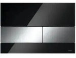 TECE TECEsquare WC Bet&auml;tigungsplatte Glas f&uuml;r Zweimengentechnik 9240807 - Schwarz