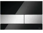 TECE TECEsquare WC Bet&auml;tigungsplatte Glas f&uuml;r Zweimengentechnik 9240806 - Schwarz