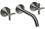 Dornbracht Vaia Waschtisch-Wandbatterie Kreuzgriffe Ausladung 190mm - brushed dark