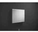 burgbad Eqio SPGS090 Spiegelschrank mit horizontaler LED Beleuchtung - Grau Hochglanz