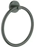 GROHE Essentials Handtuchring - hard graphite geb&uuml;rstet