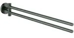 GROHE Essentials Handtuchhalter 2-armig - hard graphite geb&uuml;rstet