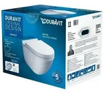 Duravit Starck 3 Wand-WC Set (WC Modell 252709) Rimless (sp&uuml;lrandlos) - Wei&szlig;