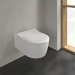Villeroy & Boch Avento Combi-Pack Wand-Tiefsp&uuml;l-WC ohne Sp&uuml;lrand, Sitz mit