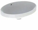 Geberit VariForm Einbauwaschtisch, oval, 550 x 400mm, ohne Hahnloch, mit &Uuml;berlauf -