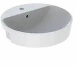 Geberit VariForm Halbeinbauwaschtisch rund, 500mm - wei&szlig;