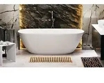 Riho Bilo Solid Surface freistehende Badewanne - wei&szlig; matt