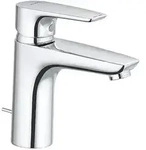 KLUDI Pure & Solid Waschtisch-Einhandmischer 100 DN 15 mit Ablaufgarnitur - chrom