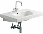 Geberit Preciosa Waschtisch 800 x 550mm mit Hahnloch, mit &Uuml;berlauf - wei&szlig;