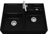 Villeroy & Boch 632391J0, Villeroy & Boch Sp&uuml;lstein Doppelbecken, mit Ablaufgarnitur
