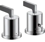 Axor Citterio 2-Loch Wannenrandarmatur mit Thermostat und Hebelgriffen - Chrom