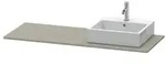 Duravit Xsquare Konsole mit einem Ausschnitt XS060G, 1400 x 550mm - steingrau