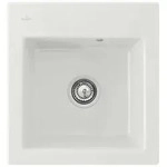 Villeroy & Boch Subway 45 XS K&uuml;chensp&uuml;le, mit Ablaufgarnitur mit Handbet&auml;tigung,