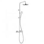KLUDI Logo Thermostat Dual Shower System - chrom