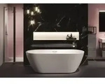Riho Inspire freistehende Badewanne 160 x 75cm mit RIHO Fall - wei&szlig;