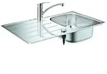 GROHE Eurosmart Set K&uuml;chensp&uuml;le und K&uuml;chenarmatur - edelstahl