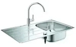 GROHE Bau Set K&uuml;chensp&uuml;le und K&uuml;chenarmatur - edelstahl