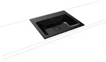 Kaldewei Cono Einbauwaschtisch 600 x 500 x 14mm, ohne Hahnloch - schwarz