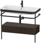 Duravit Happy D.2 Plus M&ouml;belwaschtisch c-bonded mit Metallkonsole, bodenstehend, 975