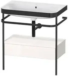 Duravit Happy D.2 Plus M&ouml;belwaschtisch c-bonded mit Metallkonsole, bodenstehend, 775