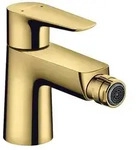 Hansgrohe Einhebel-Bidetmischer Talis E mit Zugstangen Ablaufgarnitur - polished gold