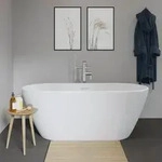 Duravit D-Neo freistehende Badewanne mit &Uuml;berlauf - wei&szlig;