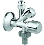 GROHE Kombi-Eckventil Wandrosette 1/2x3/8x3/4'' Schlauchanschluss - chrom