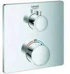 GROHE Grohtherm Thermostat-Brausebatterie, eckig - chrom