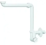 Dallmer Waschtisch-M&ouml;bel-Siphon 137, 1 1/4" x DN 32 , Raumsparsiphon - Wei&szlig;