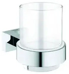 GROHE Essentials Cube Glas mit Halter - chrom