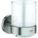 GROHE Essentials Glas mit Halter - supersteel