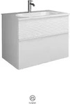 burgbad Fiumo Waschtisch mit Waschtischunterschrank SFXN082, Wei&szlig; Matt/Alpinweiss -
