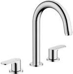 Hansgrohe Vernis Blend 3-Loch Waschtischarmatur mit Zugstangen-Ablaufgarnitur - chrom