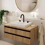 Hansgrohe Vernis Blend 3-Loch Waschtischarmatur mit Zugstangen-Ablaufgarnitur -